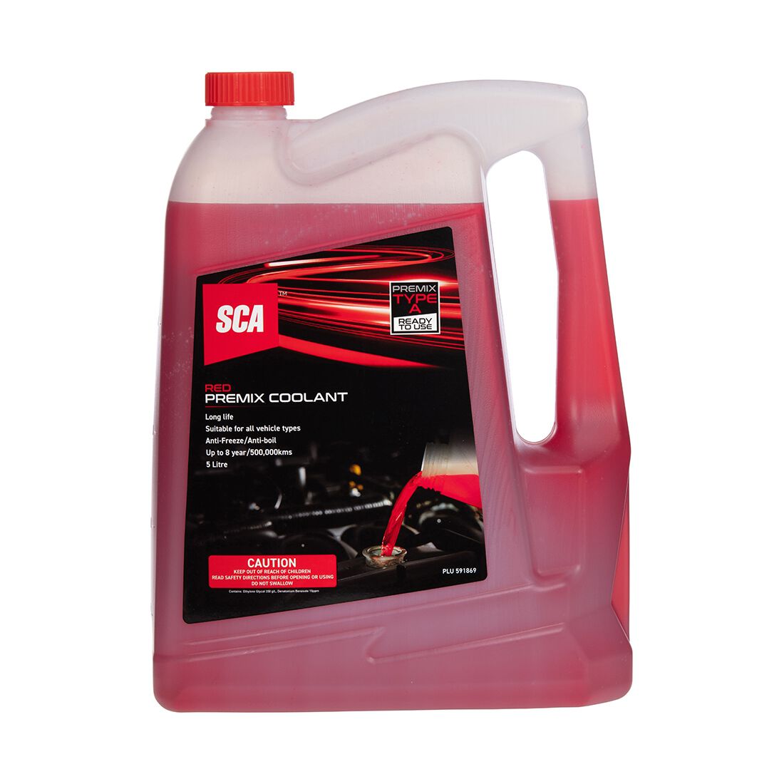 SCA Red Long Life Coolant Premix 5 Litre, , scaau_hi-res