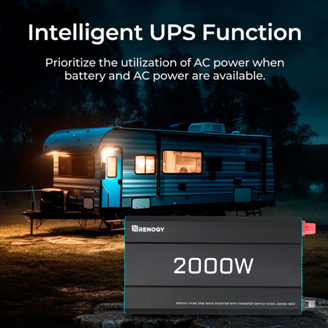 Renogy 2000W Pure Sine Wave Inverter With AC Transfer, , scaau_hi-res