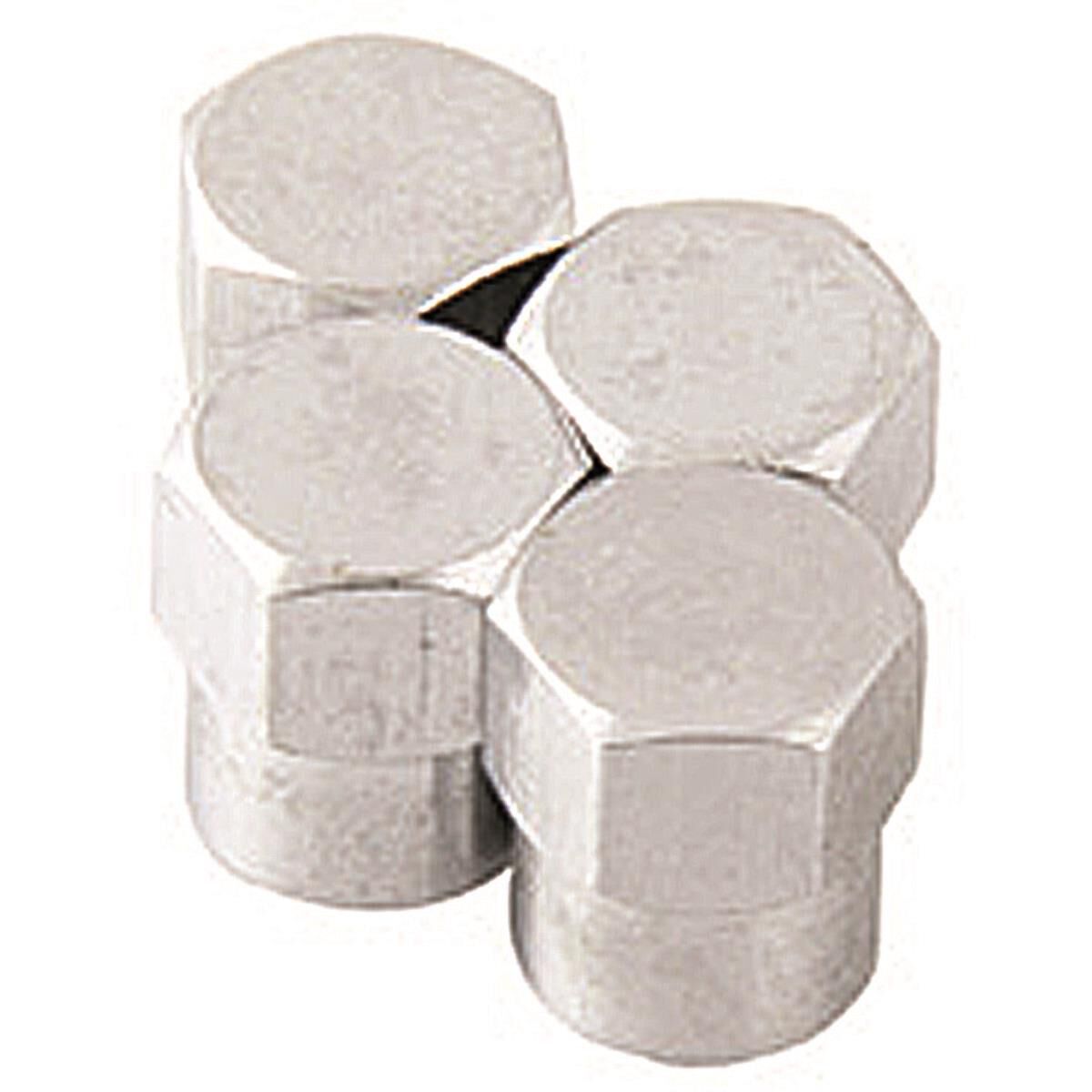 SCA Valve Caps - Chrome Hex, 4 Piece, , scaau_hi-res