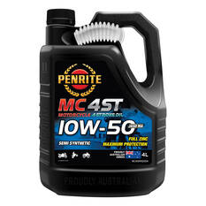 Penrite MC-4 Semi Synthetic Motorcycle Oil - 10W-50, 4 Litre, , scaau_hi-res