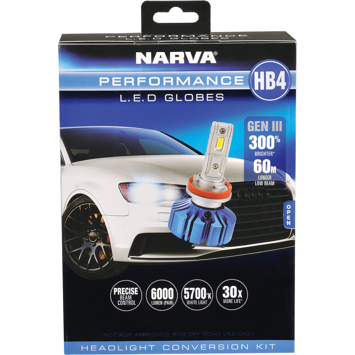 Narva Gen III LED Headlight Kit - HB4, 12/24V, 18446, , scaau_hi-res