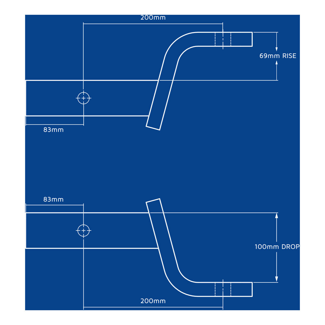 Hayman Reese Tow Ball Mount Kit 100mm/200mm, , scaau_hi-res