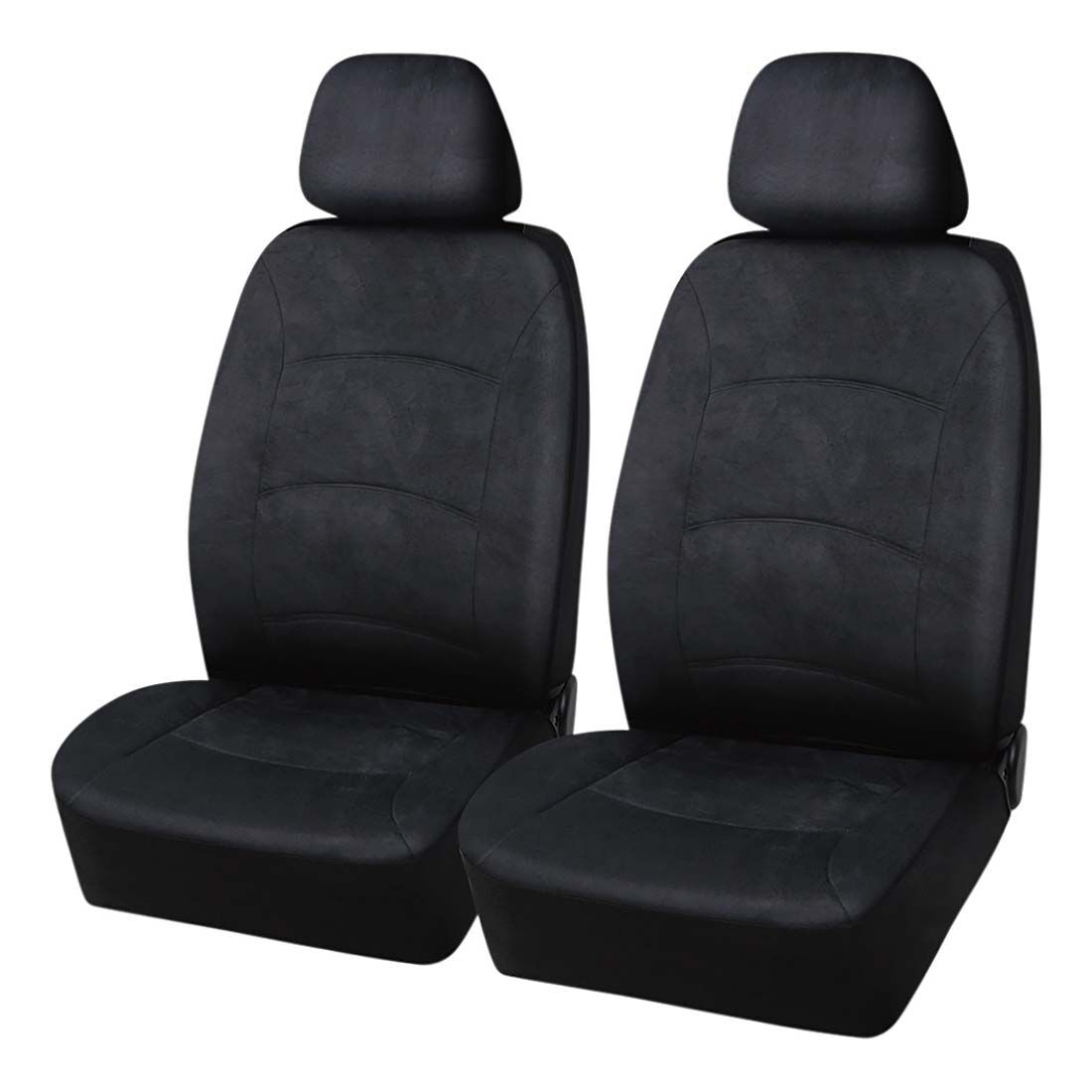 SCA Suede Velour Seat Covers Black Adjustable Headrests Airbag Compatible 30ASAB, , scaau_hi-res