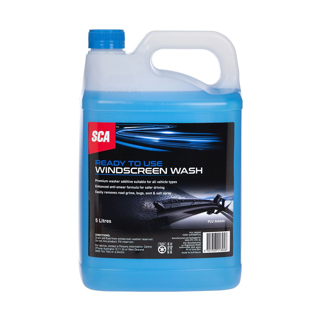 SCA Windscreen Wash Ready to Use 5 Litre, , scaau_hi-res