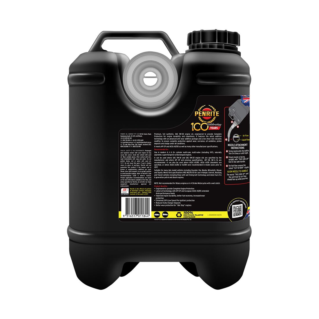 Penrite Full Synthetic Engine Oil 5W-30 10 Litre, , scaau_hi-res