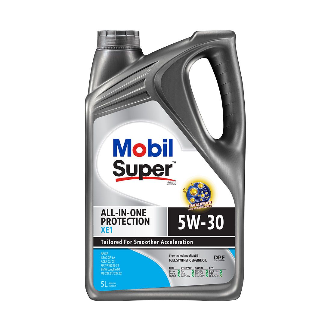 Mobil Super 3000 XE1 Engine Oil 5W-30 5 Litre, , scaau_hi-res