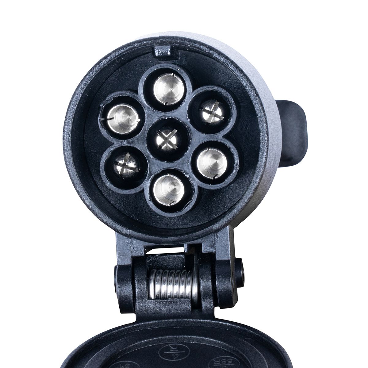 Hardkorr Trailer Adaptor 7 Pin Flat Socket to 7 Pin Large Plug, , scaau_hi-res