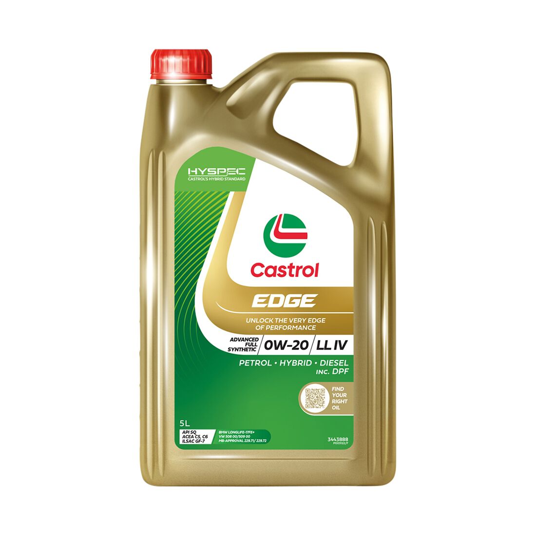 Castrol EDGE Engine Oil - 0W-20, LL IV, 5 Litres, , scaau_hi-res
