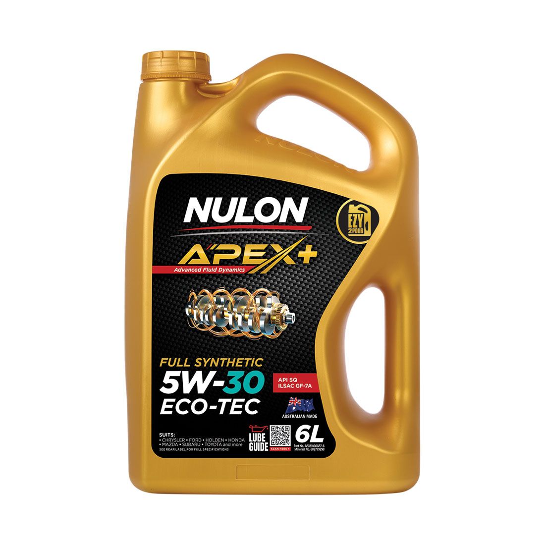 Nulon APEX+ 5W-30 Eco-Tec GF7 Engine Oil 6 Litre, , scaau_hi-res