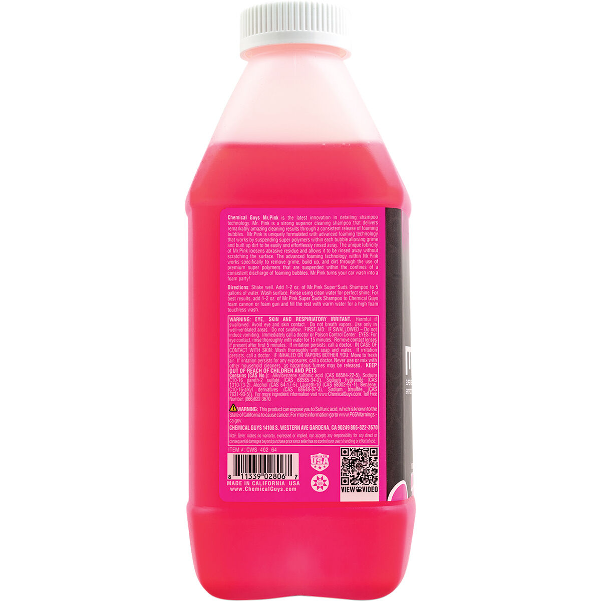 Chemical Guys Mr. Pink Super Suds Car Wash 1.89 Litre, , scaau_hi-res