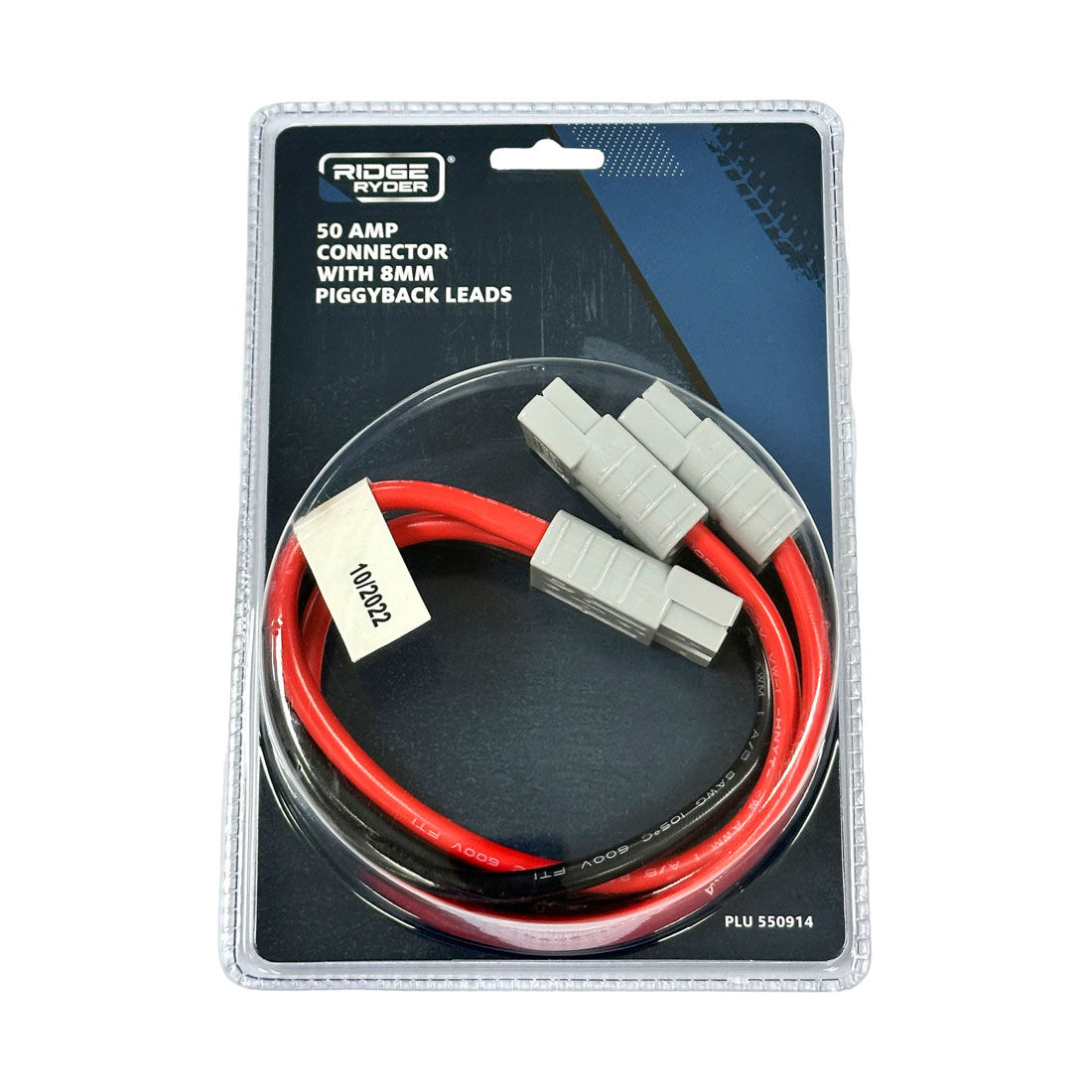 Ridge Ryder 50 AMP Plug - Piggyback Lead, 30cm, 8 AWG, , scaau_hi-res