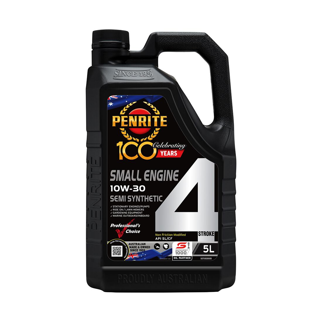 Penrite Small Engine Oil 10W-30 5 Litre, , scaau_hi-res