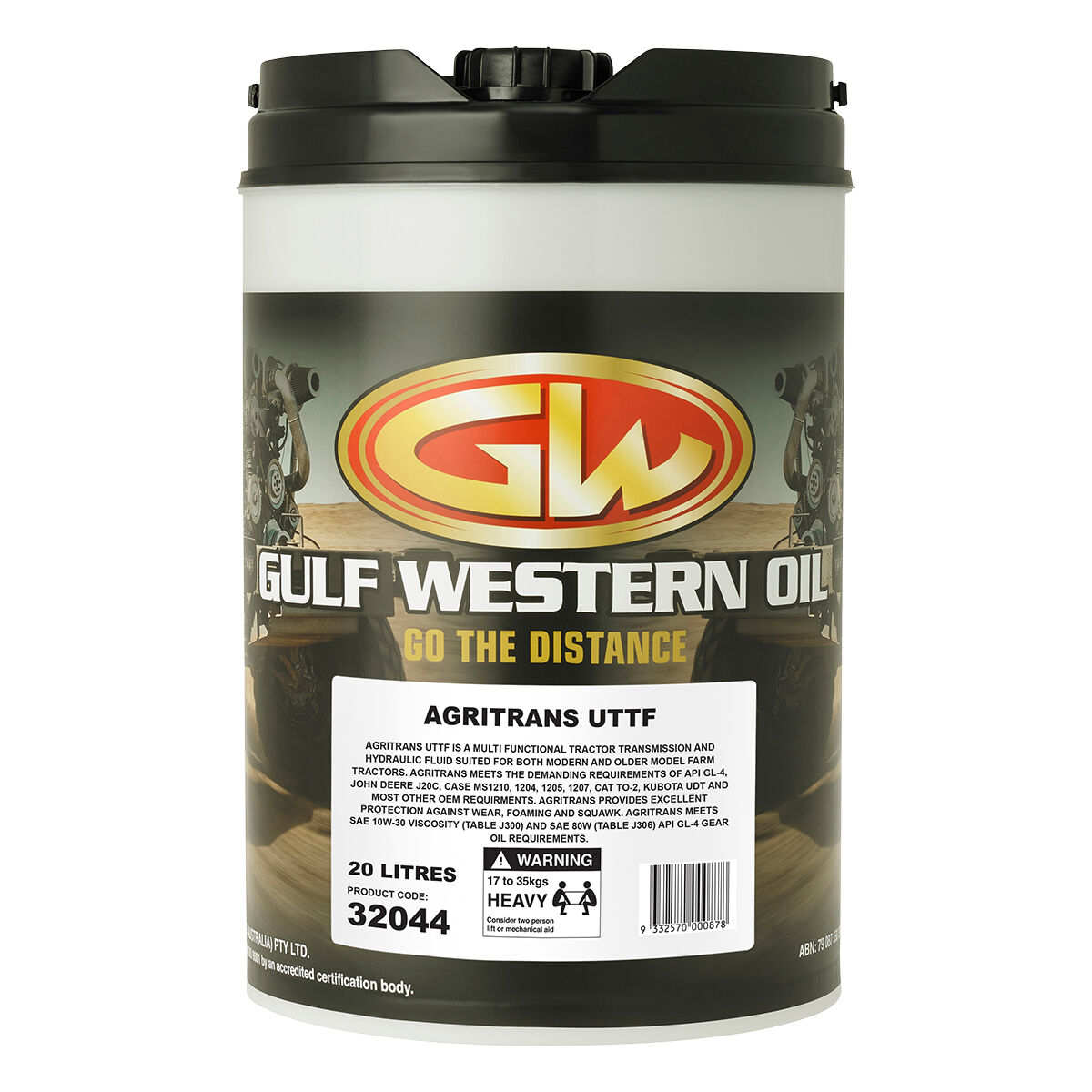 Gulf Western Agritrans UTTF 10W-30 20 Litre, , scaau_hi-res