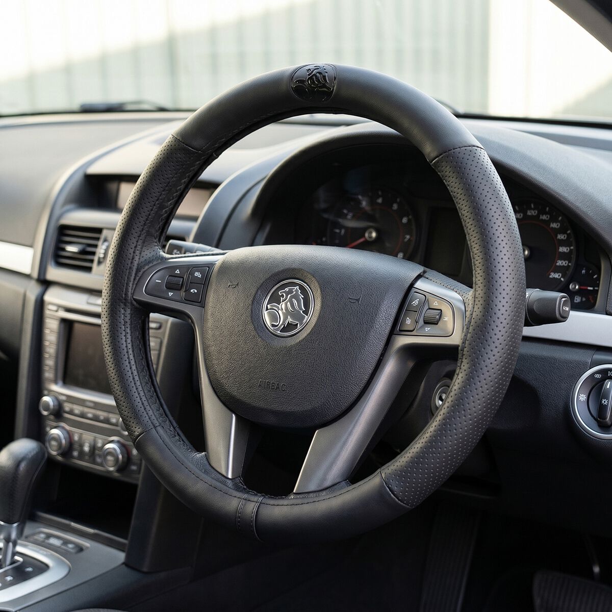 Holden Redline Steering Wheel Cover - Black, , scaau_hi-res