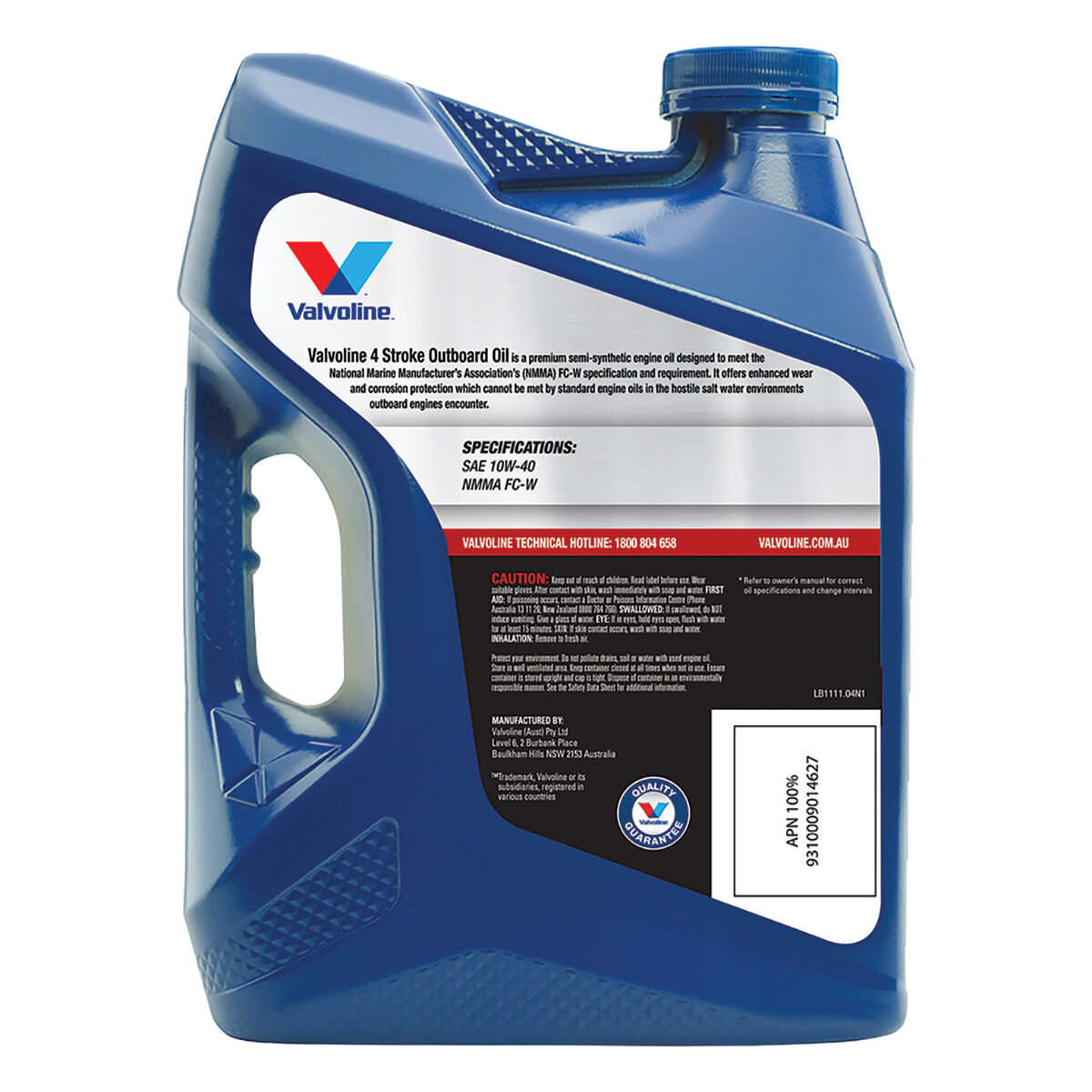 Valvoline 4 Stroke High Performance Outboard Oil - 4 Litre, , scaau_hi-res