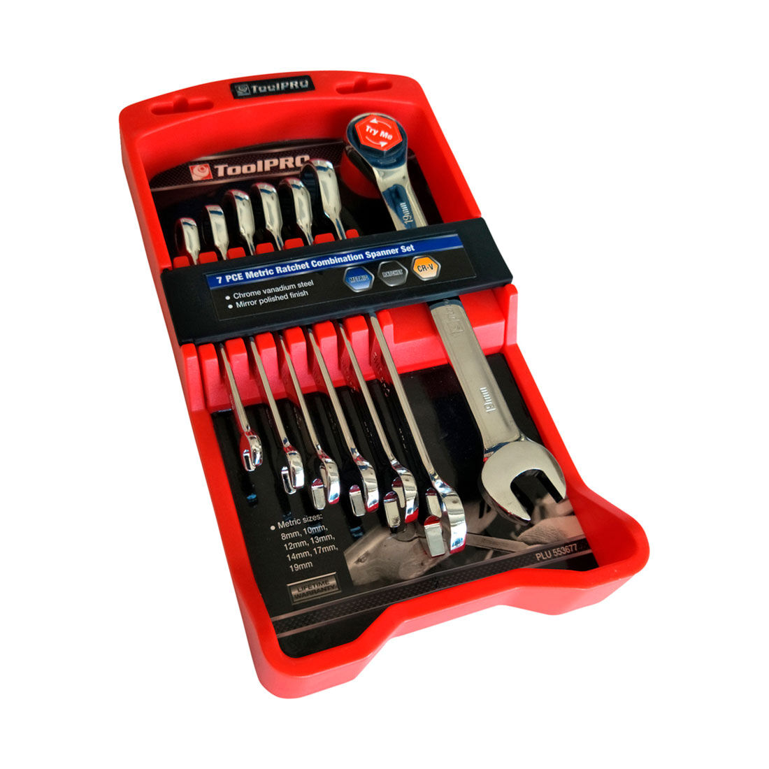 ToolPRO Ratchet Spanner Set Metric 7 Piece, , scaau_hi-res