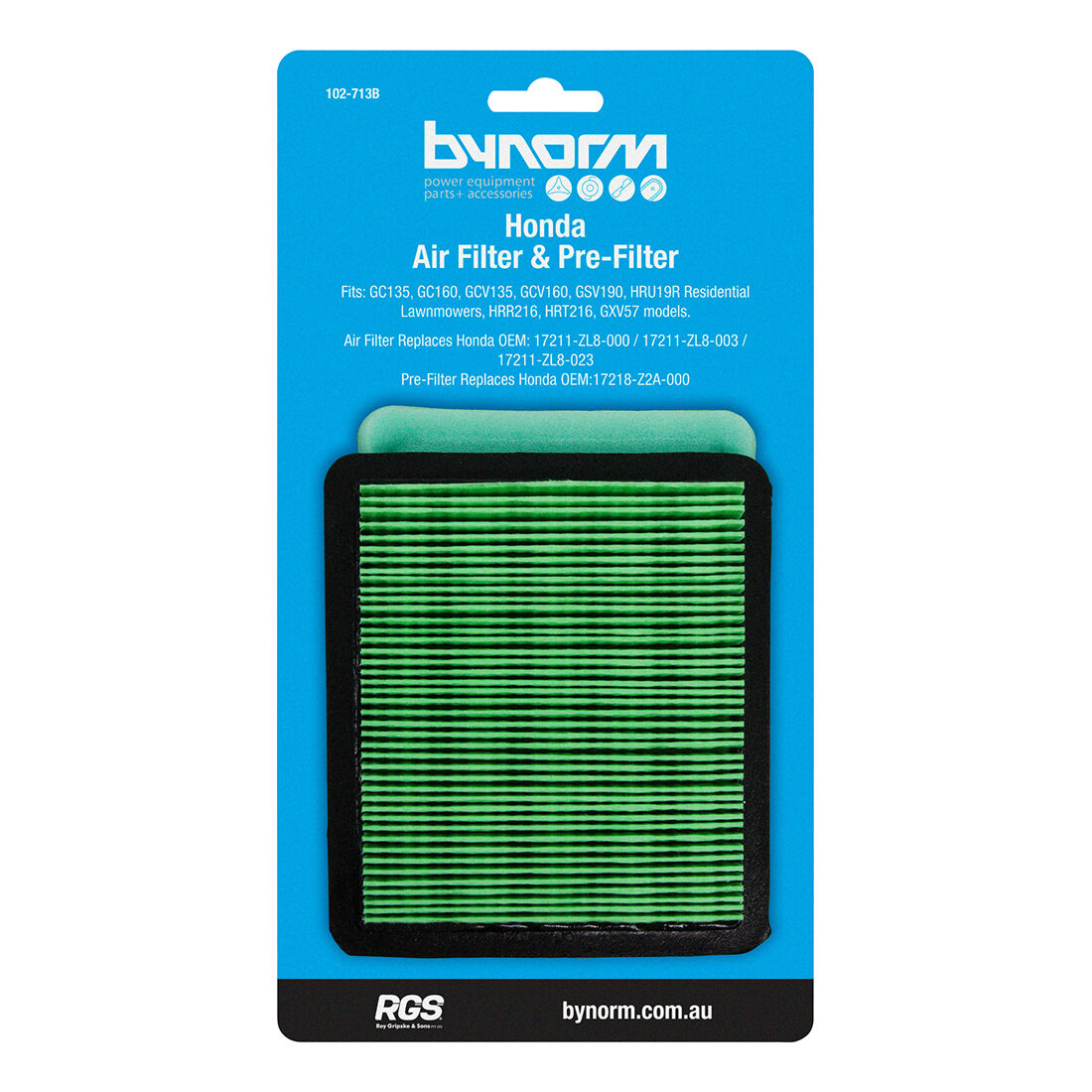 Bynorm Lawnmower Air Filter Suits GSX135, , scaau_hi-res