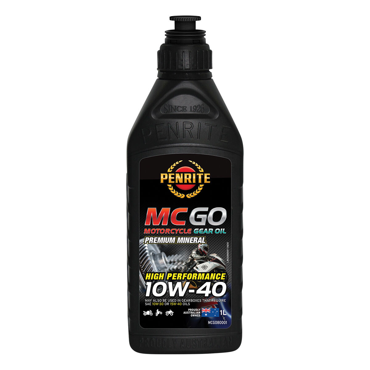 Penrite 10W-40 Motorcycle Gear Oil - 1 Litre, , scaau_hi-res