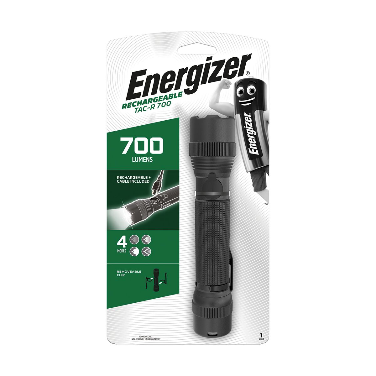 Energizer Rechargeable Torch TAC-R-700 Lumens, , scaau_hi-res