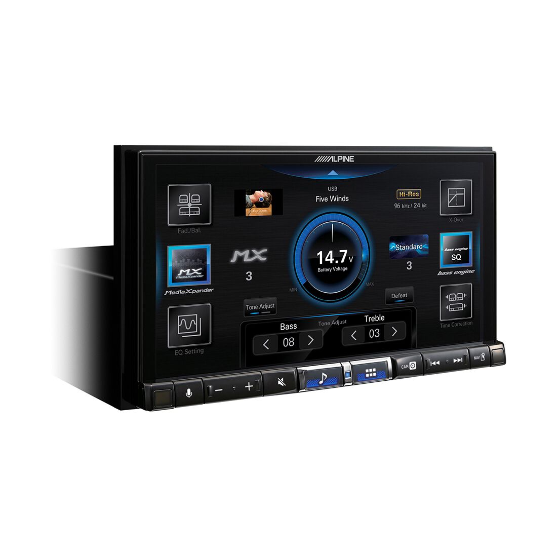 Alpine ILX-507E 7" Hi-Res Audio Receiver with Wireless Apple CarPlay and Wired Android Auto, , scaau_hi-res