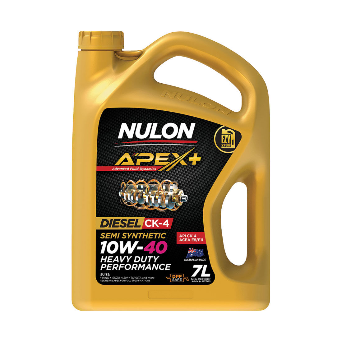 Nulon Apex+ 10W-40 Heavy Duty Diesel 7 Litre, , scaau_hi-res