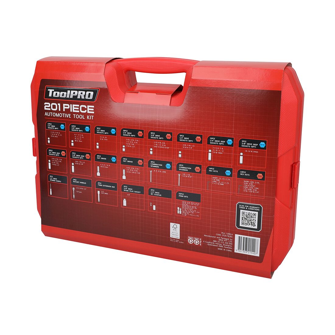 ToolPRO Automotive Tool Kit 201 Piece, , scaau_hi-res