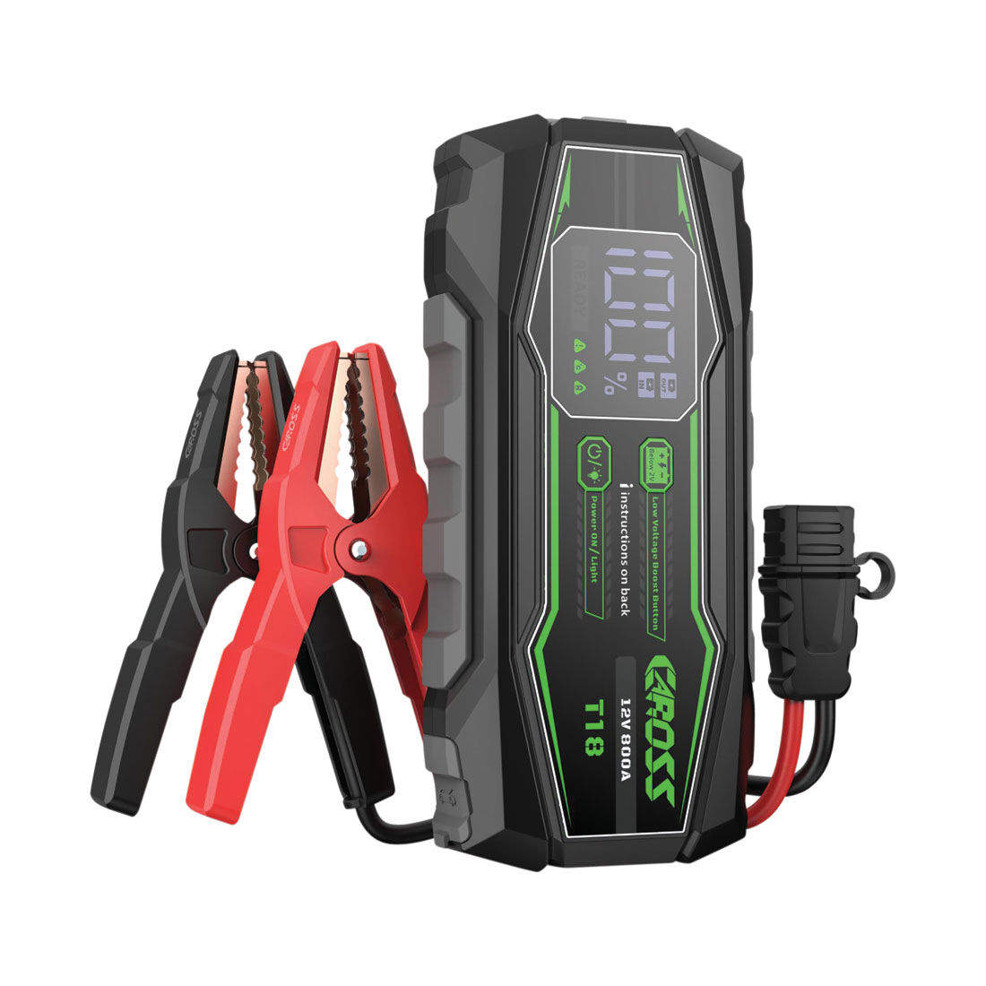 CAROSS T18 12V 800A Compact Smart Lithium Jump Starter With Built-in 3 Mode Light, , scaau_hi-res