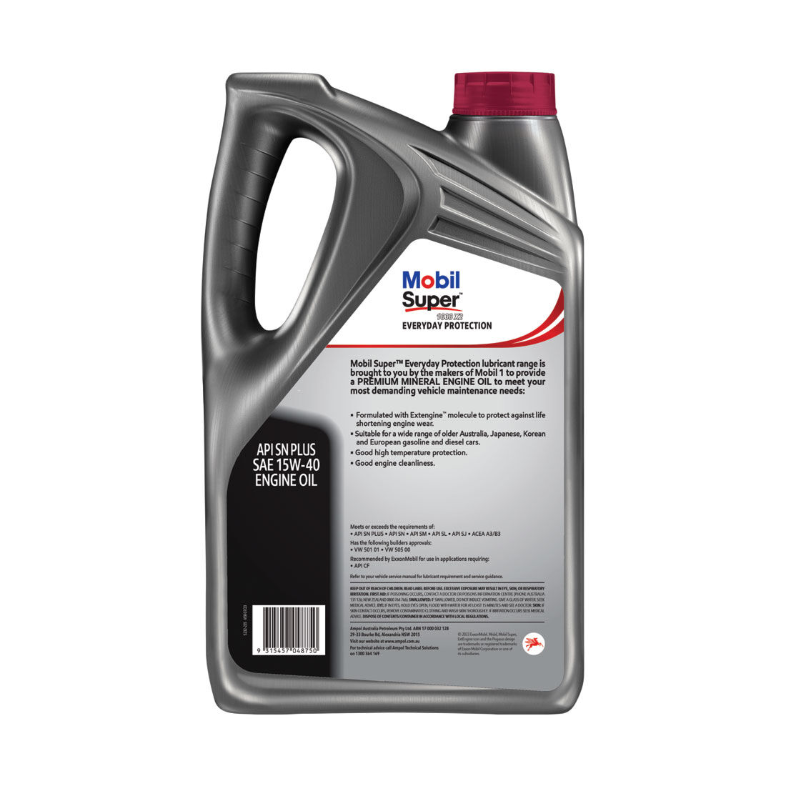 Mobil Super Everyday Protection X2 15W-40 Engine Oil 5 Litre, , scaau_hi-res