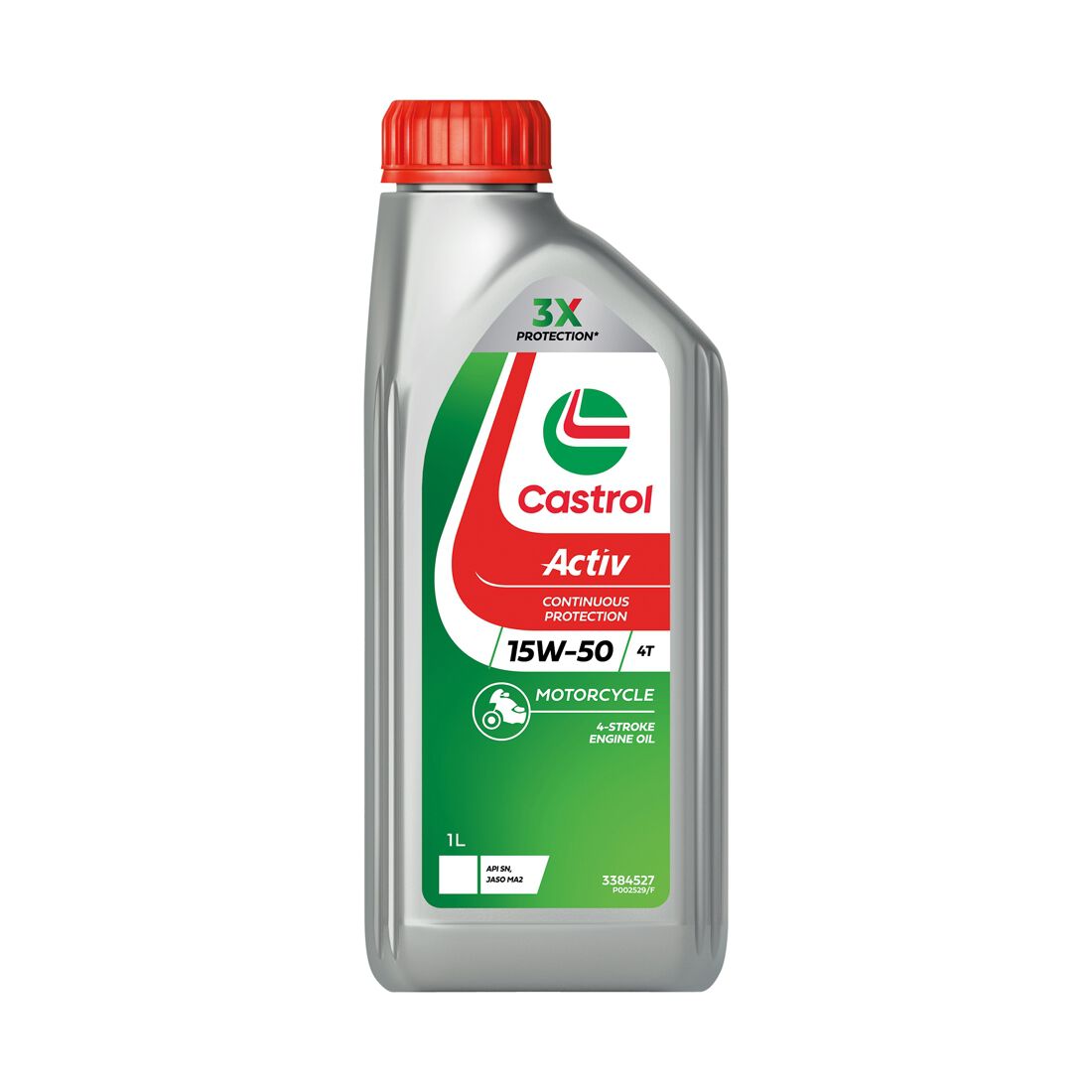Castrol ACTIV 4T Motorcycle Oil 15W-50 1 Litre, , scaau_hi-res