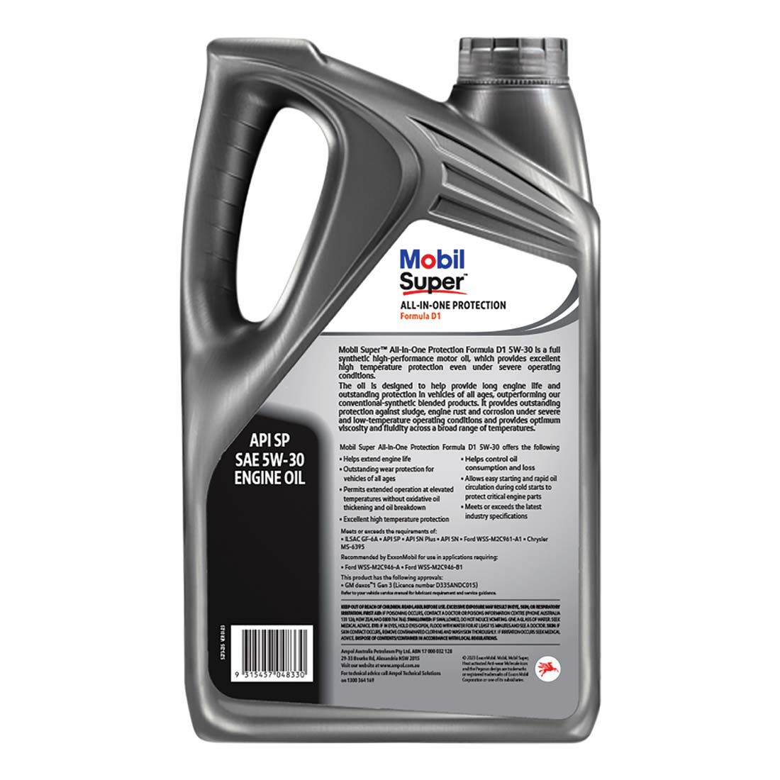 Mobil Super All-in-One Formula D1 5W-30 5 Litre, , scaau_hi-res