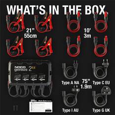 NOCO Genius 2X4 Smart Battery Charger 6V/12V 4-Bank 8 Amp, , scaau_hi-res