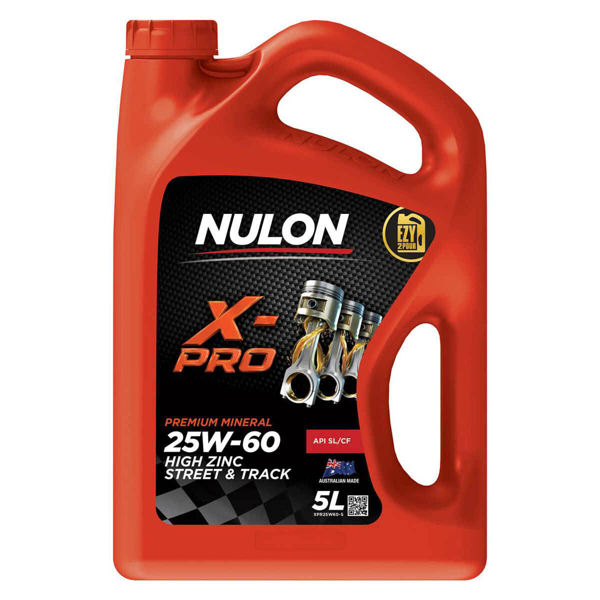 Nulon X-PRO 25W-60 High Zinc Street & Track Engine Oil 5 Litre, , scaau_hi-res