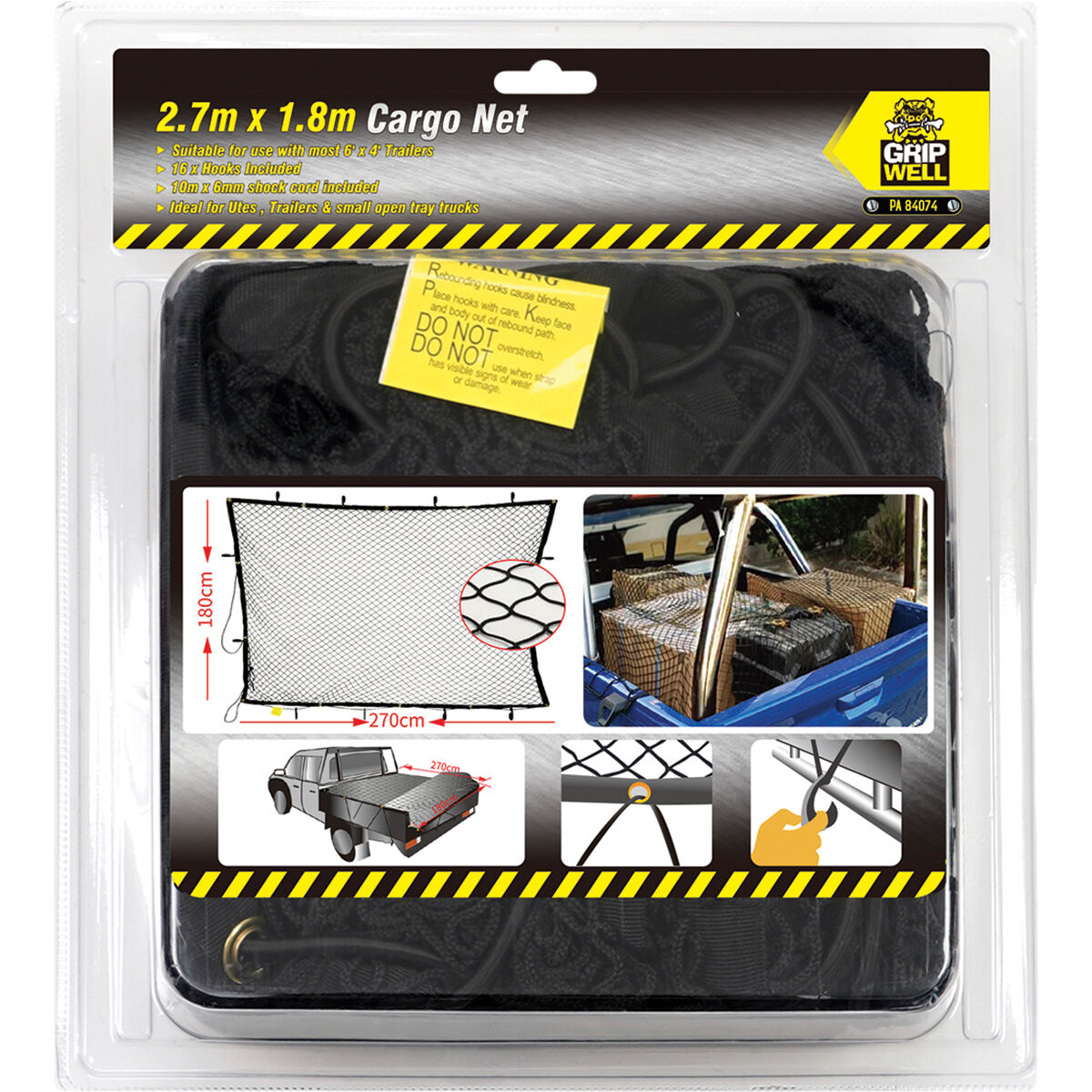 Gripwell Cargo Net 2.7m x 1.8m, , scaau_hi-res