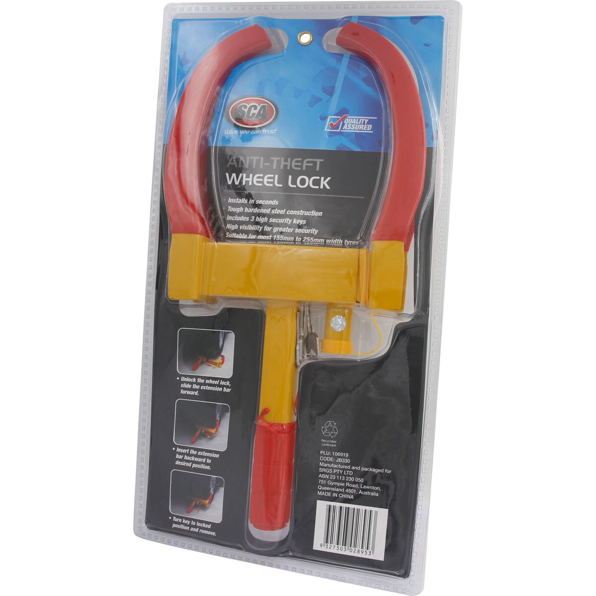SCA Anti-Theft Wheel Lock, , scaau_hi-res