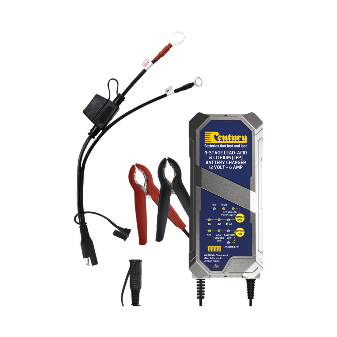 Century CC1206-XLi 12V 1/3/6A 9 Stage Battery Charger, , scaau_hi-res