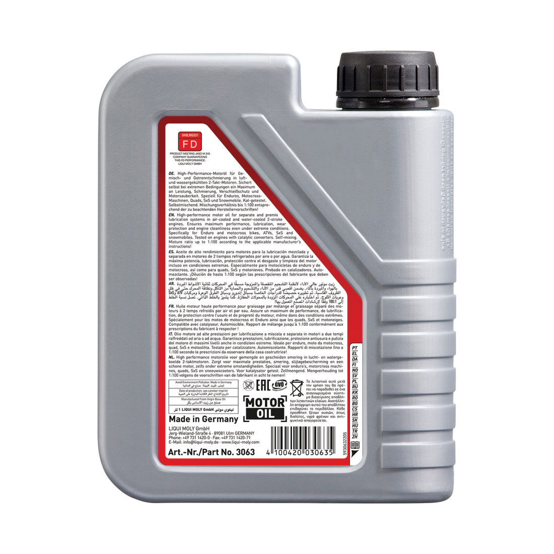 LIQUI MOLY Synth Offroad Race 2T Motorcycle Oil 1 Litre, , scaau_hi-res