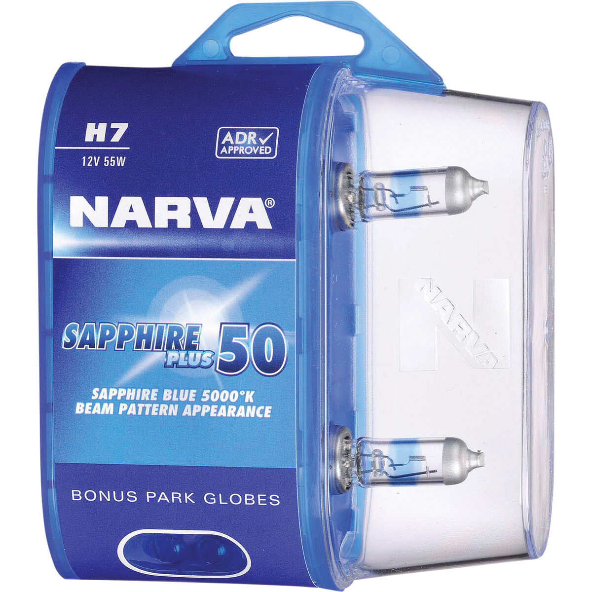 Narva Sapphire Plus 50 Headlight Globes H7 12V 55W 48525BL2, , scaau_hi-res