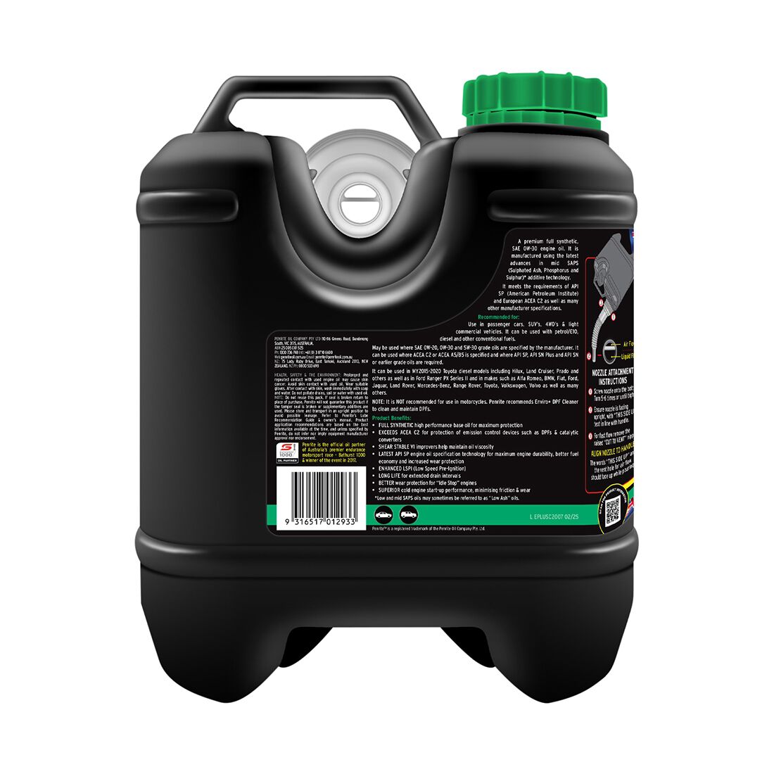 Penrite Enviro+ C2 Engine Oil 0W-30 7 Litre, , scaau_hi-res