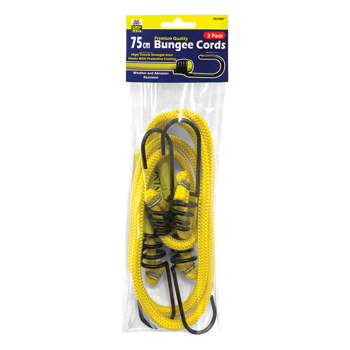 Gripwell Metal Hook Bungee Cord - 75cm, 2 Pack, , scaau_hi-res