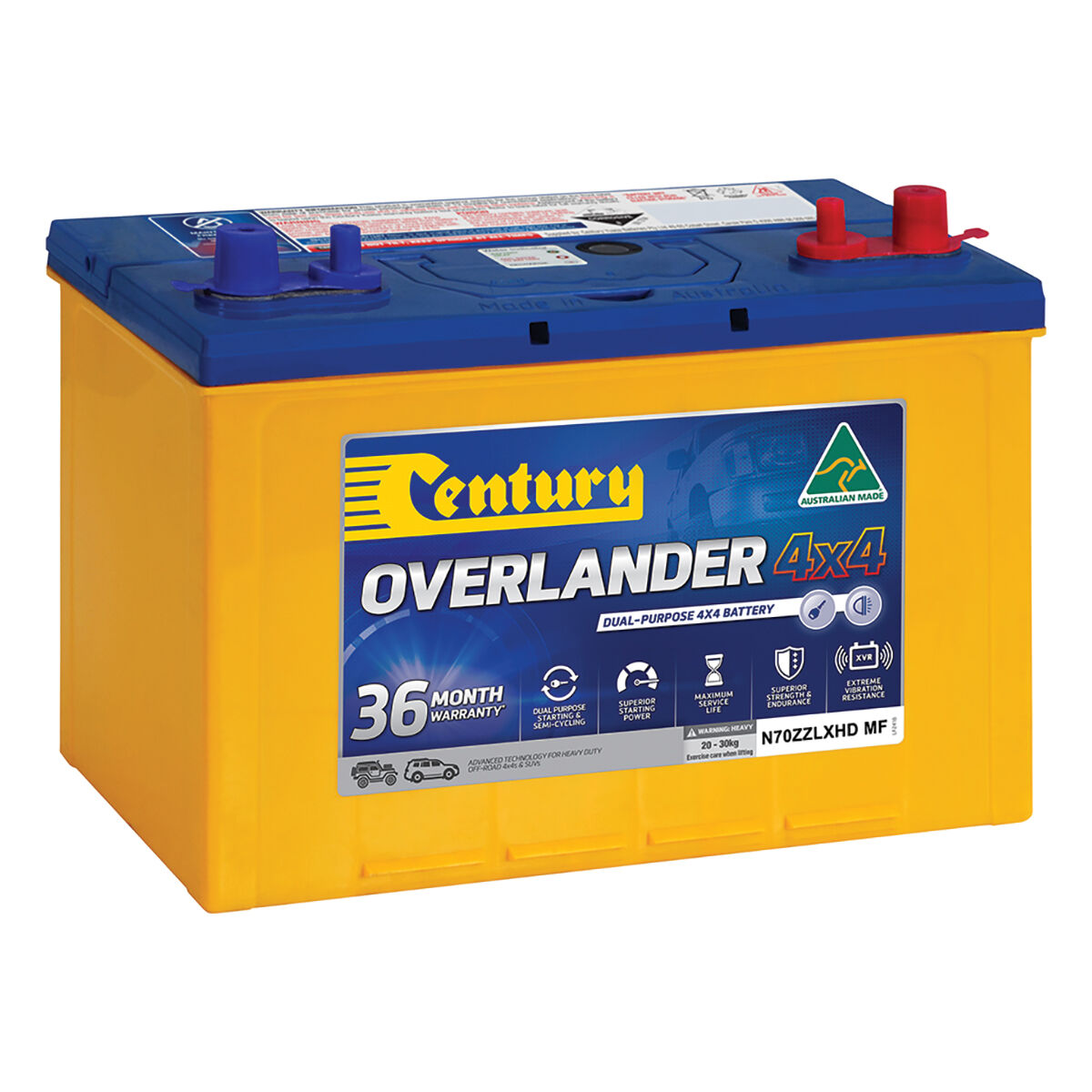 Century Overlander 4x4 Battery N70ZZLXHD MF, , scaau_hi-res