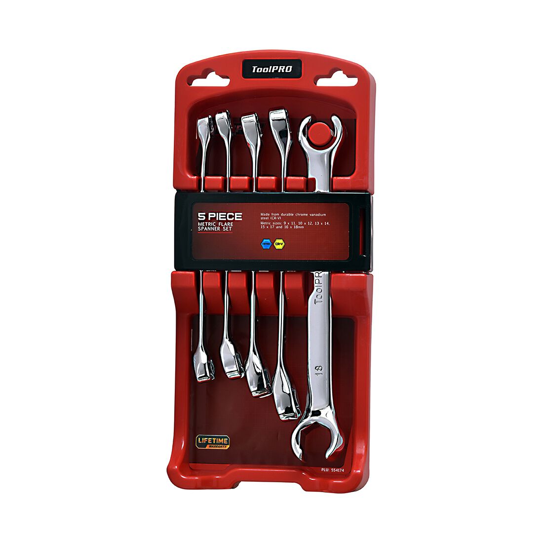 ToolPRO Spanner Set Flare Nut Metric 5 Piece, , scaau_hi-res