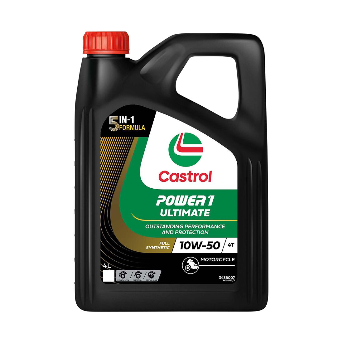 Castrol POWER 1 RACING 4T Motorcycle Oil 10-50 4 Litre, , scaau_hi-res