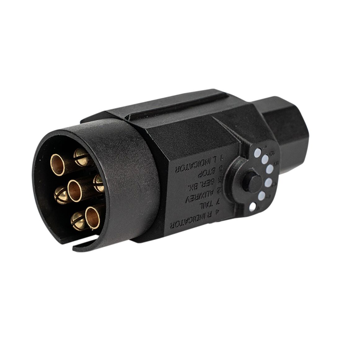 SCA Trailer Plug 7 Pin Large Round LED, , scaau_hi-res