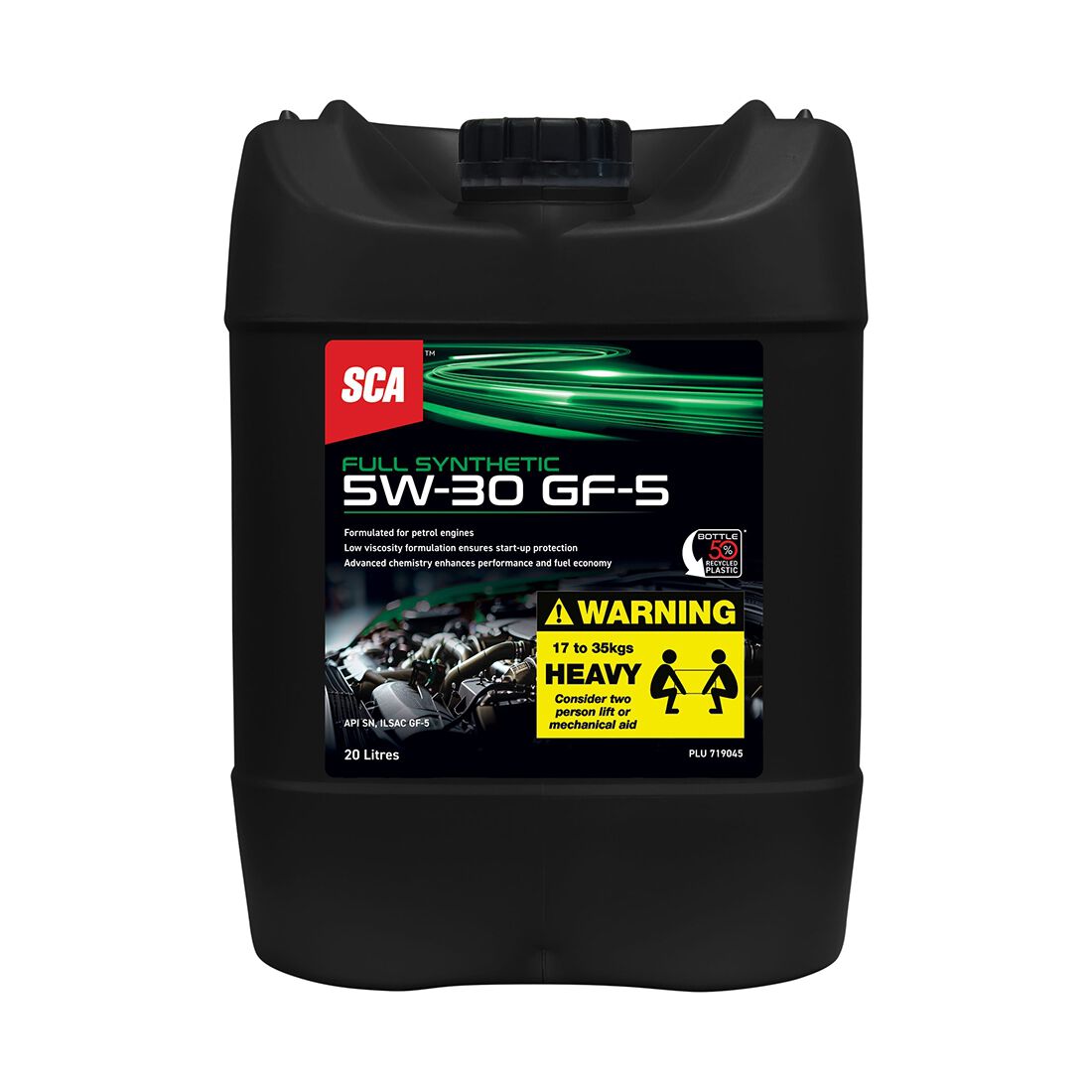 SCA Full Synthetic Engine Oil 5W-30 GF-5 20 Litre, , scaau_hi-res