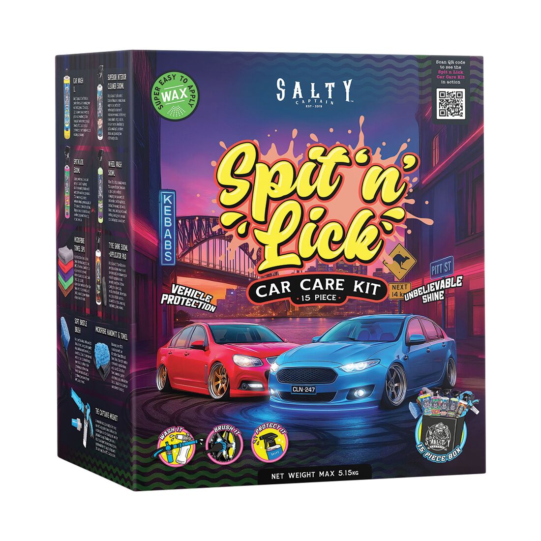 Salty Captain Spit & Lick Car Cleaning Kit - 15 Piece, , scaau_hi-res