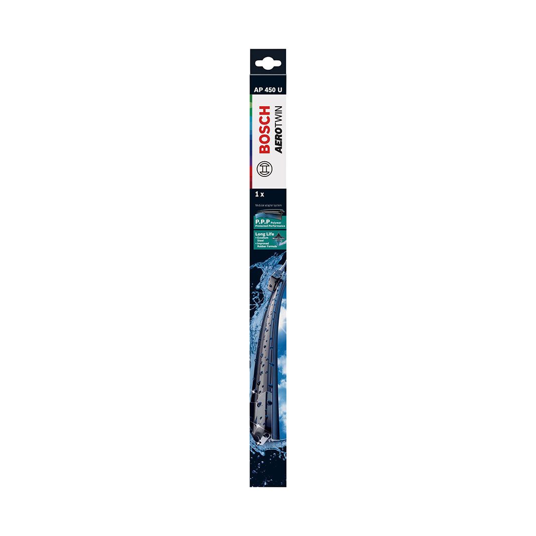 Bosch Aerotwin Wiper Blade 450mm (18") Single - AP450U, , scaau_hi-res