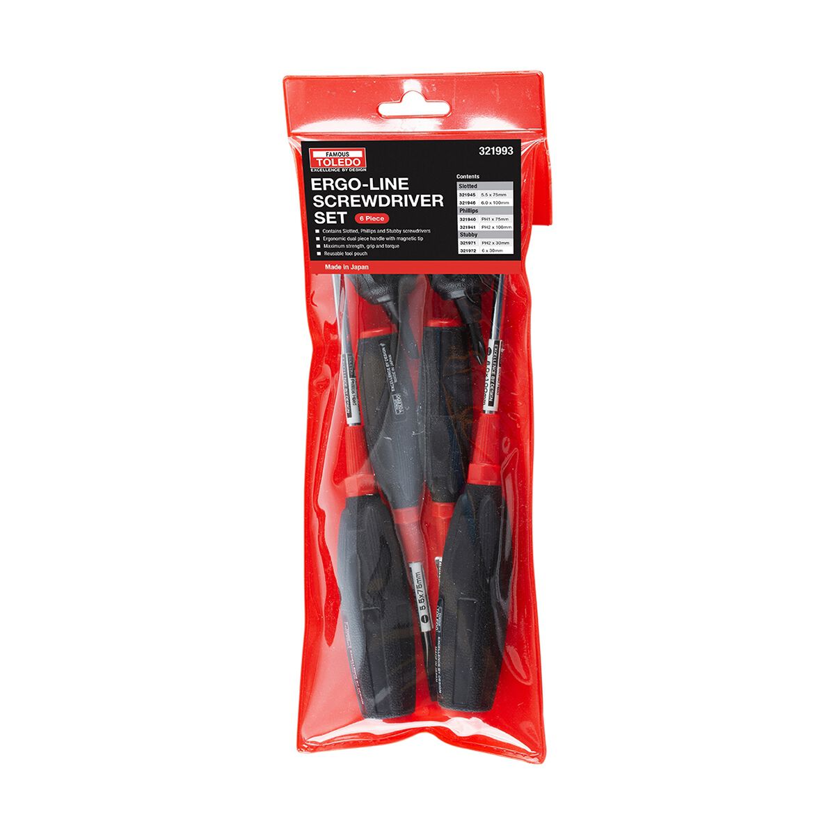 Toledo Ergo Line Screwdriver Set 6pc, , scaau_hi-res