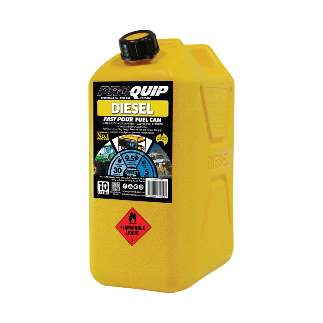 Pro Quip Diesel Jerry Can 10 Litre, , scaau_hi-res