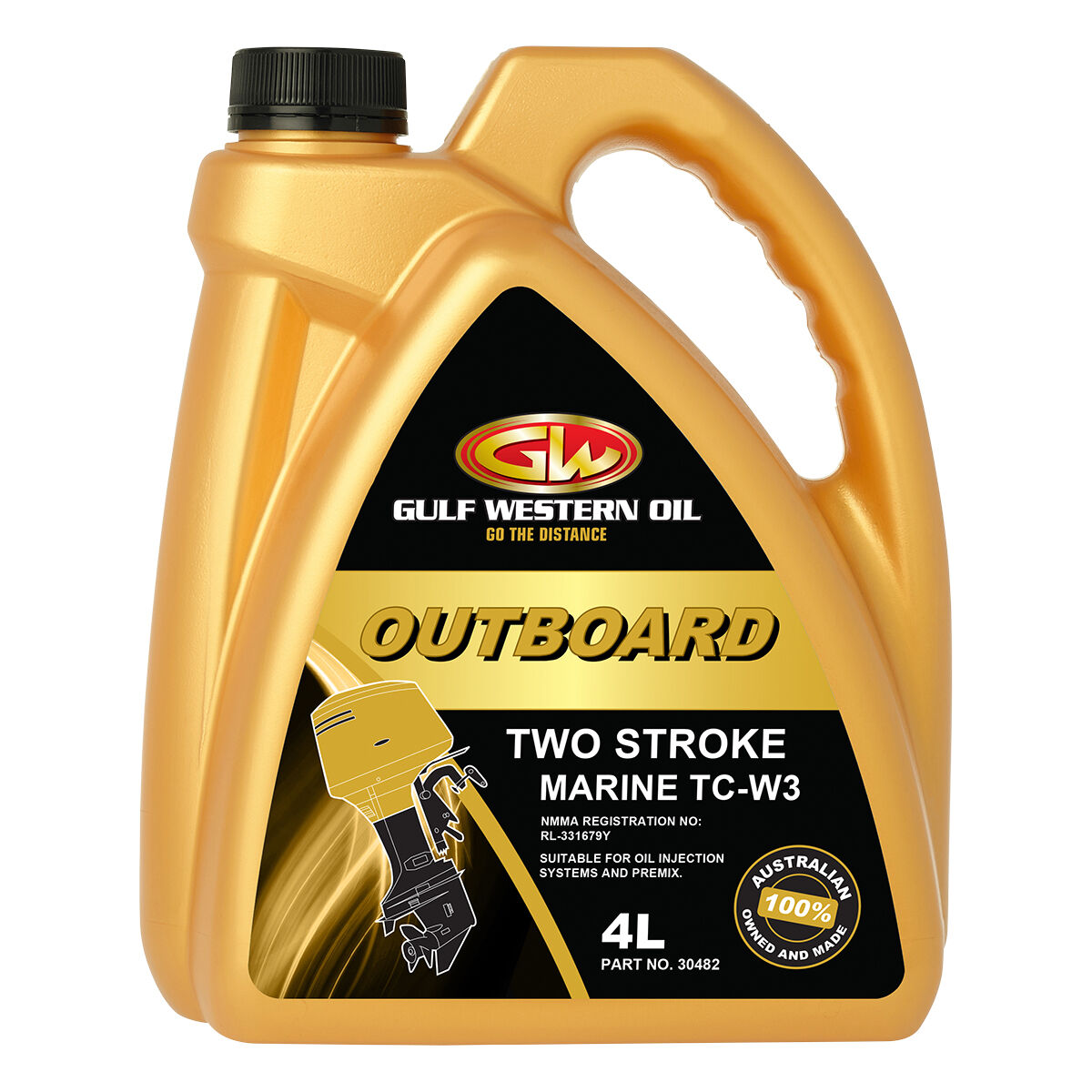 Gulf Western Outboard Oil - 2 Stroke, 4 Litre, , scaau_hi-res