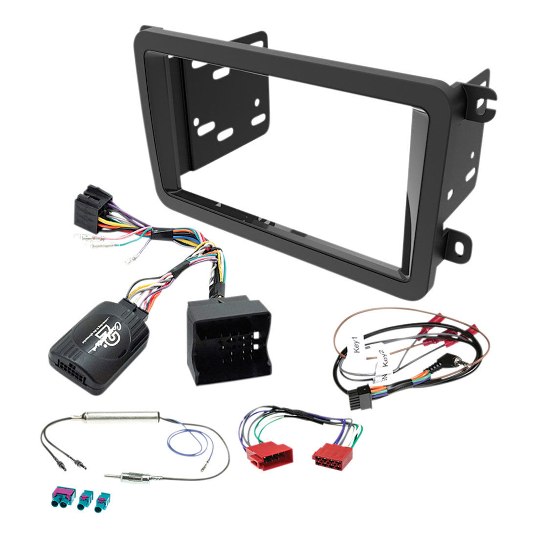 Aerpro Double Din Black Install Kit To Suit Various Volkswagen Models - FP9888K, , scaau_hi-res